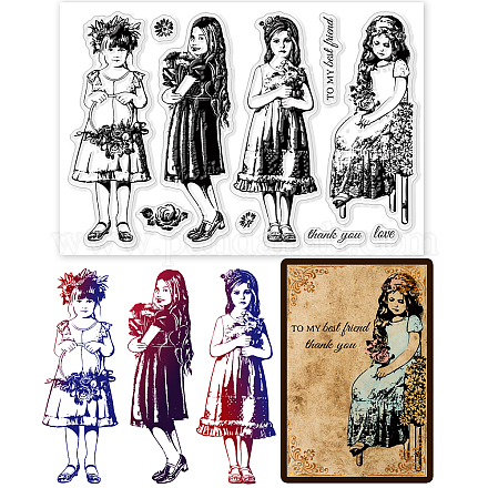 Globleland-sellos transparentes para niña DIY-WH0167-57-0406-1