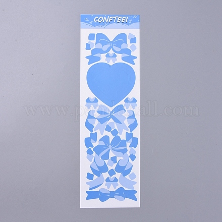 Hojas de pegatinas decorativas con patrón de bowknot y corazón DIY-L037-G03-1