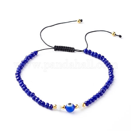 Bracelets de perles de nylon tressés réglables BJEW-JB06440-02-1