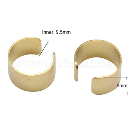 Brass Clip-on Earring Findings KK-1642-1-C-1
