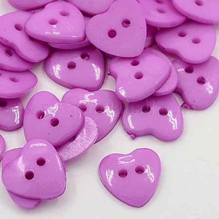 Acrylic Heart Buttons X-BUTT-E071-C-03-1