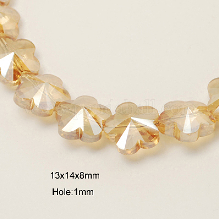 Perles en verre galvanisée EGLA-S039-4-1