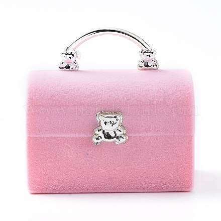 Bolso de señora con joyeros de terciopelo en forma de oso VBOX-L002-E03-1