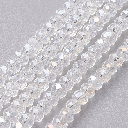 Electroplate Glass Beads Strands EGLA-F124-FR-B11-1