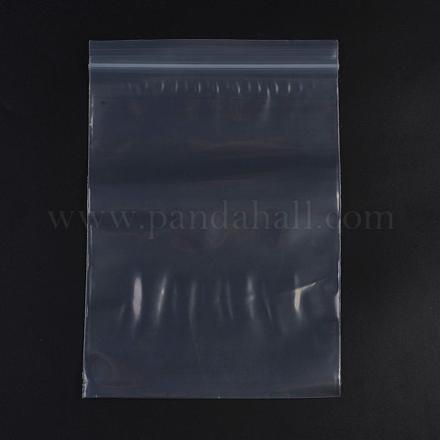 プラスチックジップロックバッグ  再封可能な包装袋  トップシール  セルフシールバッグ  長方形  ホワイト  26x18cm  片側の厚さ：3.9ミル（0.1mm）  100個/袋 OPP-G001-B-18x26cm-1