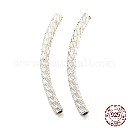 925 in argento sterling perline tubo STER-Q191-01C-S-1