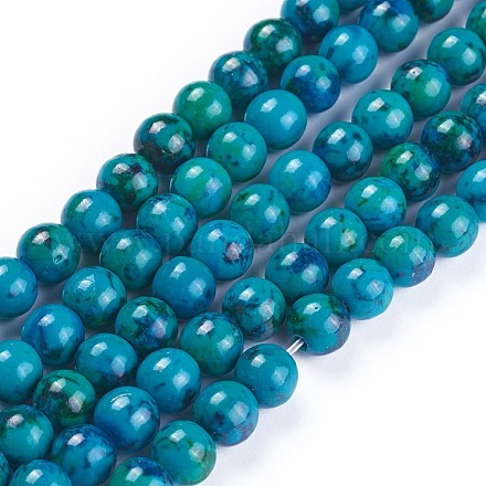 Chapelets de perles en chrysocolle naturelle G-F647-02-A-1