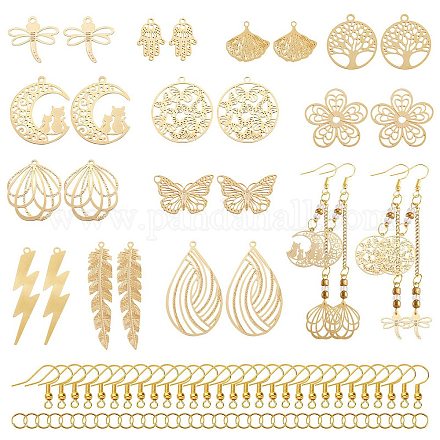 Kits de fabrication de boucles d'oreilles en filigrane bricolage DIY-SZ0008-74-1