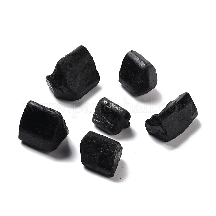 Грубые необработанные бусины из натурального черного турмалина G-I302-02-1