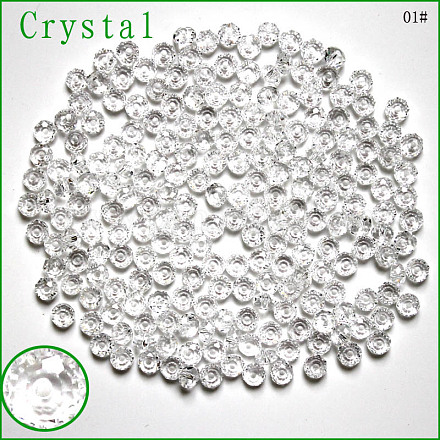 Abalorios de cristal austriaco de imitación SWAR-F068-3x4mm-01-1