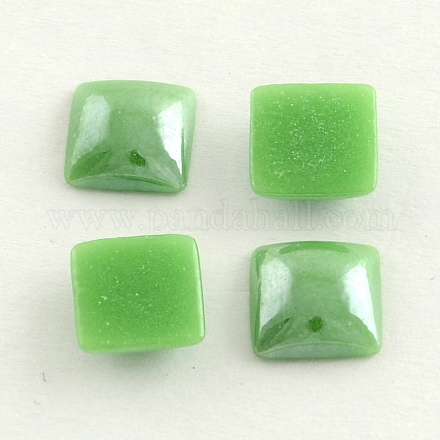 Pearlized Plated Opaque Glass Cabochons PORC-S802-6mm-08-1