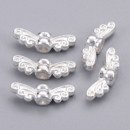 Perles d'aile de fée en alliage de style tibétain X-TIBEB-6007-S-FF-1
