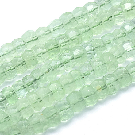 Natural Green Fluorite Beads Strands G-K223-18-1