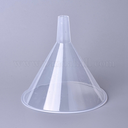 プラスチック漏斗ホッパー  水筒送液用  透明  150x152mm  口：22mm AJEW-WH0109-03E-1