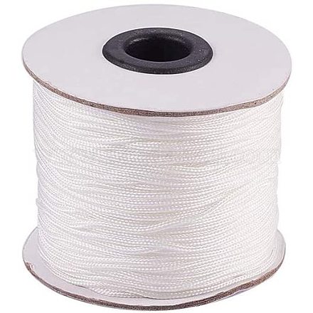 PandaHall 1.5mm/ 100 Yards White Nylon Braided Lift Shade Cord for Blind Shade Mini Blind Cord Replacement String for Windows NWIR-PH0001-04B-1