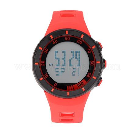 ファッションプラスチックメンズ電子腕時計  レッド  55~68mm WACH-I005-04E-1