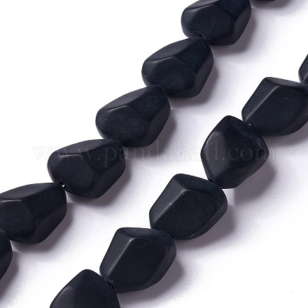 Opaque Frosted Glass Beads Strands FGLA-S001-02C-1
