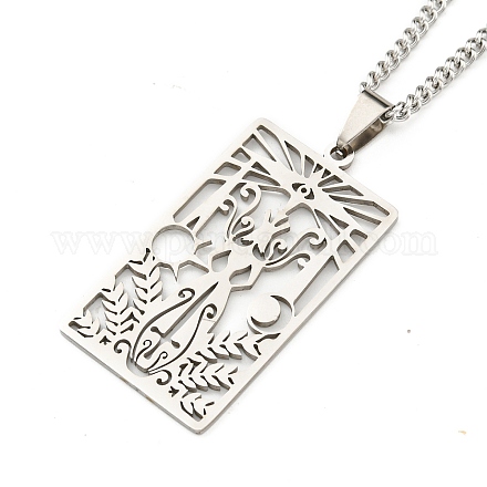 Не тускнеющие подвески из нержавеющей стали 304 NJEW-L118-02P-05-1