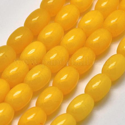 Natürliche gelbe Jade Perlen Stränge G-K208-34A-1