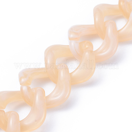 Mailles chaînes en acrylique à la main AJEW-JB00591-03-1