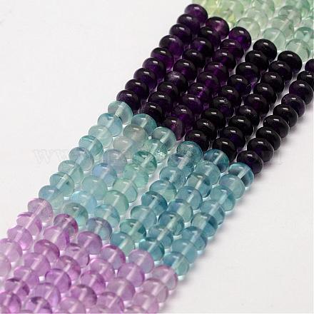 Natural Fluorite Beads Strands G-D856-09-6x4mm-1
