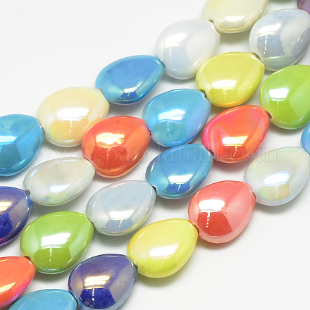 Perles en porcelaine manuelles X-PORC-Q235-M-1