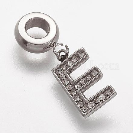 304 Stainless Steel European Dangle Charms STAS-F042-E-1