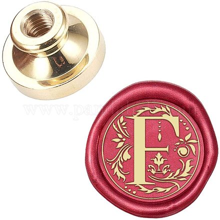 CRASPIRE Wax Seal Stamp Head Letter F Removable Sealing Brass Stamp Head for Creative Gift Envelopes Invitations Cards Decoration AJEW-WH0099-650-1