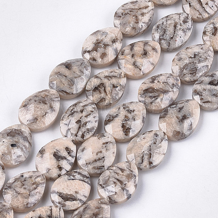 Chapelets de perles de feldspath naturel G-S354-08-1