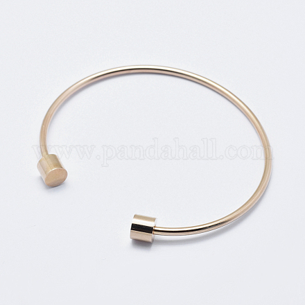 Eco-Friendly 316 Surgical Stainless Steel Cuff Bangle Making STAS-I078-02RG-NR-1