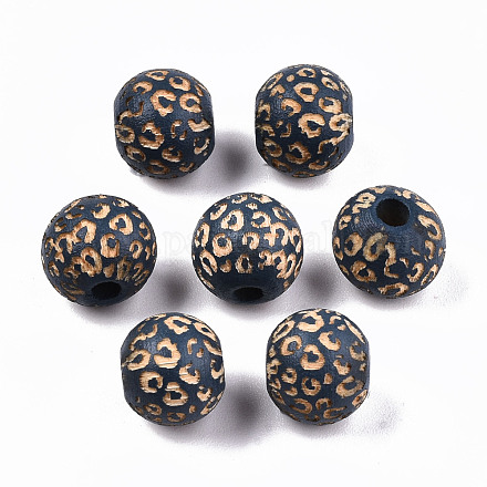 Painted Natural Wood Beads WOOD-T021-53A-03-1