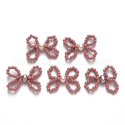 Pendentifs de perles de rocaille en verre FIND-R086-03E-1