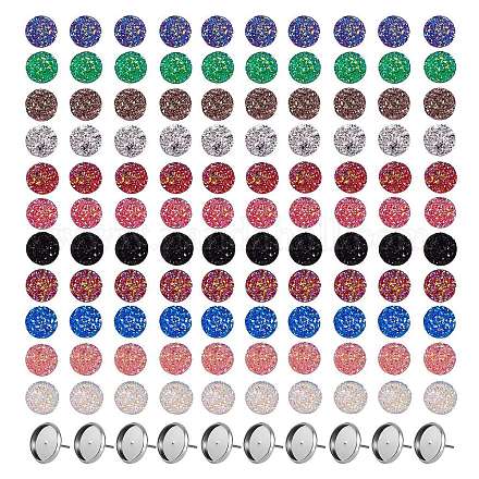 110 Stück 11 Farben Harz Cabochons DIY-SZ0002-17-1