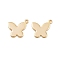 Brass Charms, Long-Lasting Plated, Nickel Free, Real 18K Gold Plated, Butterfly, 7.5x9x0.5mm, Hole: 0.8mm
