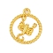 Twelve Constellations Alloy Pendants, Scorpio, 22.5x19x2.5mm, Hole: 1.8mm