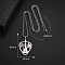 Non-Tarnish 304 Stainless Steel Pendant Necklaces, Guitar with Musical Note, Stainless Steel Color, 23.62 inch(60cm)