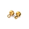 Ion Plating(IP) 202 Stainless Steel Beads, with Rubber Inside, Slider Beads, Rondelle, Golden, 6x4x3mm, Hole: 1.6mm, Rubber Hole: 0.8mm