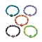 Round Dyed Synthetic Turquoise Beads Stretch Bracelets, Summer Beach Turtle Link Bracelets for Women, Mixed Color, Inner Diameter: 2-1/8~2-3/8 inch(5.5~6cm)