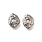 Brass Beads, Irregular, Gunmetal, 5x6.5x1.5mm, Hole: 1.6mm