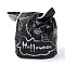 100Pcs Rabbit Shaped Halloween Candy Plastic Bags, Word Halloween Printed Candy Gift Bags, Black, 21.5~22.5x13.6x0.01cm