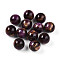 Resin Beads, Round, Two Tone, Dark Orchid, 12mm, Hole: 2mm