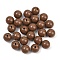 Opaque Acrylic Beads, Round, Camel, 16x15mm, Hole: 2.8mm
