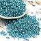 Glass Seed Beads, Silver Lined, Cylinder, Deep Sky Blue, 2.5x1.6mm, Hole: 1mm, about 1310pcs/10g