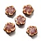 Handmade Porcelain Beads, Flower, Sienna, 14.5x15x6.5mm, Hole: 2mm
