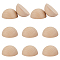 Wood Cabochons, Half Round, Antique White, 60x31mm