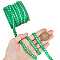25M Metallic Yarn Lace Ribbons, Jacquard Ribbon, Garment Accessories, Green, 1/4 inch(8mm)