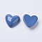 Resin Cabochons, Heart, Steel Blue, 17x18x7mm