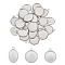 UNICRAFTALE 24pcs 3 Styles Flat Round/Oval/Hexagon Trays Pendants Stainless Steel Blank Bezel Hypoallergenic Pendant Cabochon Settings for Jewelry Making Stainless Steel Color