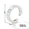 Fashionable Unisex Brass Micro Pave Clear Cubic Zirconia Open Cuff Rings, Platinum, Inner Diameter: 21mm