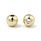 Rack Plating Brass Round Beads, Long-Lasting Plated, Cadmium Free & Lead Free, Real 18K Gold Plated, 5x4.5mm, Hole: 1.4mm